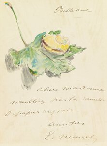 Carta de Édouard Manet